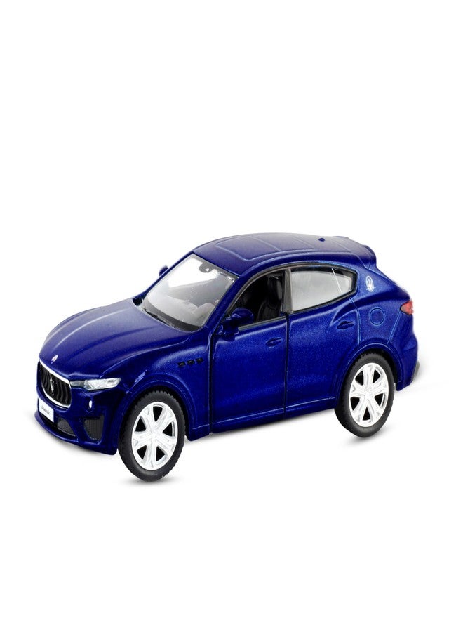 Rmz City 5 Inch Die Cast Maserati Levante GTS 2019 Toy Car 1:32 Scale Model | Licensed Collectible Vehicle with Opening Doors & Pullback Action | International Series for Kids & Car Lovers | Blue - Image 1
